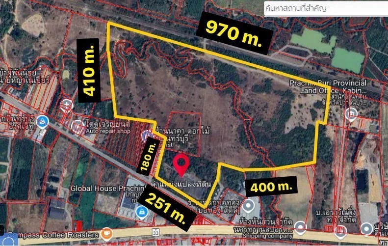 ขายที่ดิน 248-2-50 ไร่ (ไร่ละ 3 ล้าน) หลังโกลบอลเฮ้าส์  ถนนสุวรรณศร  กบินทร์บุรี จ.ปราจีนบุรี   ZB099  - image 8