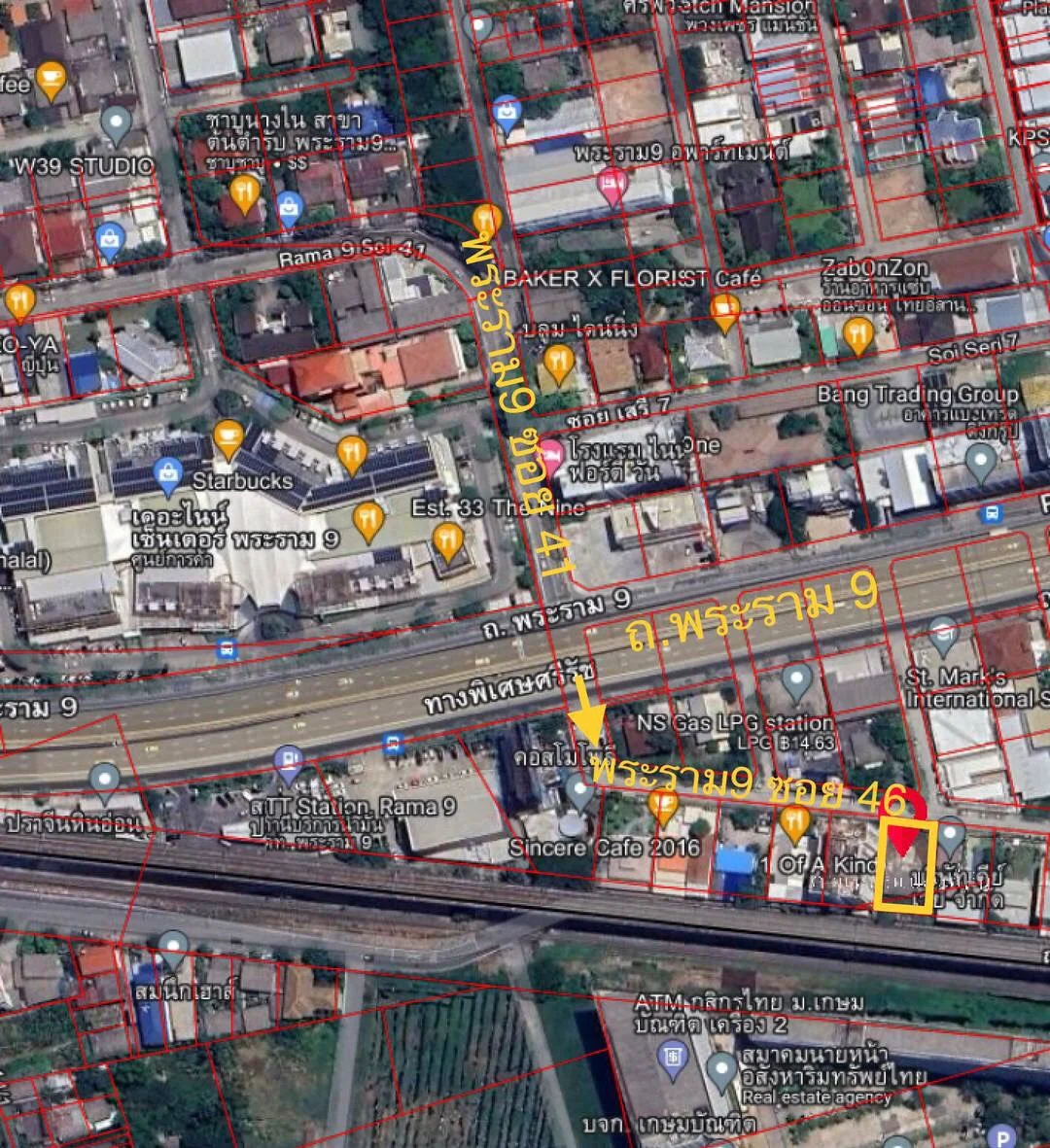 ขายด่วนที่ดิน 167ตารางวา พระราม 9 ซอย46 ตรงข้ามเดอะไนนท์พระราม9 ZJ186 - image 9