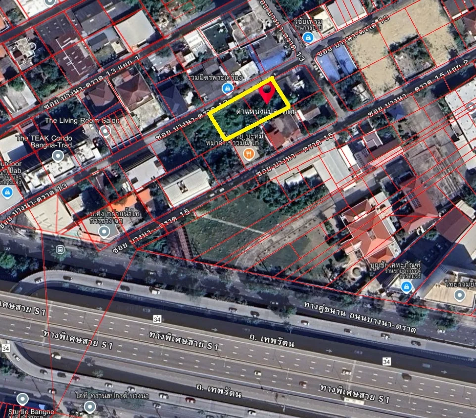 ที่ดินให้เช่า 194 วา ถมแล้ว ติดถนนบางนา-ตราด 13 ใกล้เซ็นทรัลบางนา เหมาะสำหรับทำที่พักคนงาน โกดัง ลานจอดรถ - image 9