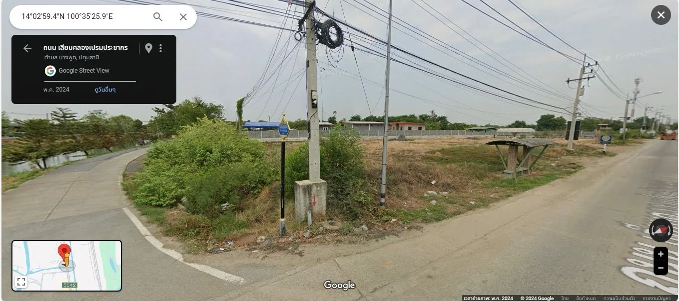 ขายที่ดินสวย ทำเลดี ถมแล้ว ติดถนนเลียบคลองเปรม ใกล้เวิร์คพอยต์ อนาคตจะมีรถไฟฟ้าผ่านถนนเส้นนี้ - image 6