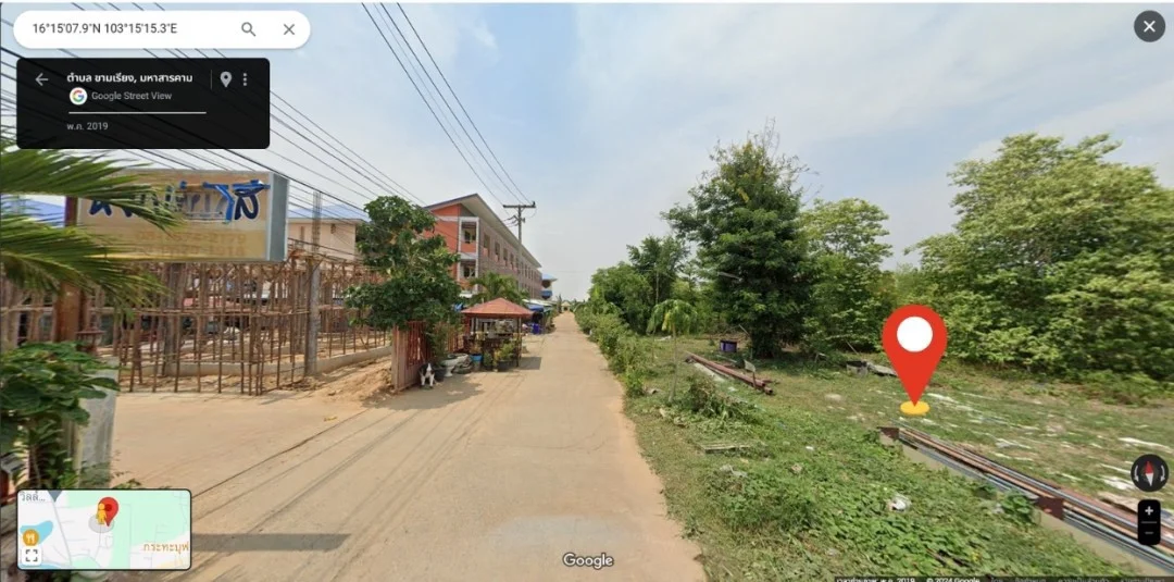 ขายที่ดินใกล้ มมส. 6 ไร่ ทำเลดี เหมาะทำหอพัก อพาร์ทเม้นท์ คอนโด รูปแปลงสี่เหลี่ยมสวย - image 9