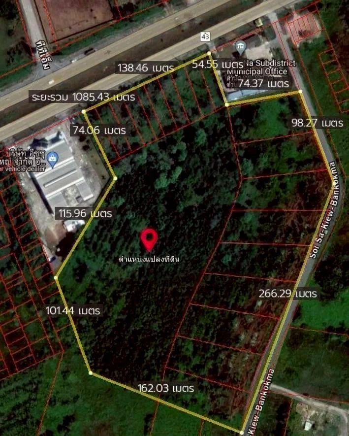 ขายที่ดินแปลงใหญ่ 42-0-75 ไร่ ใกล้สำนักงานเทศบาลตำบลบ้านนา ติดถนนหาดใหญ่–ปัตตานี - image 4