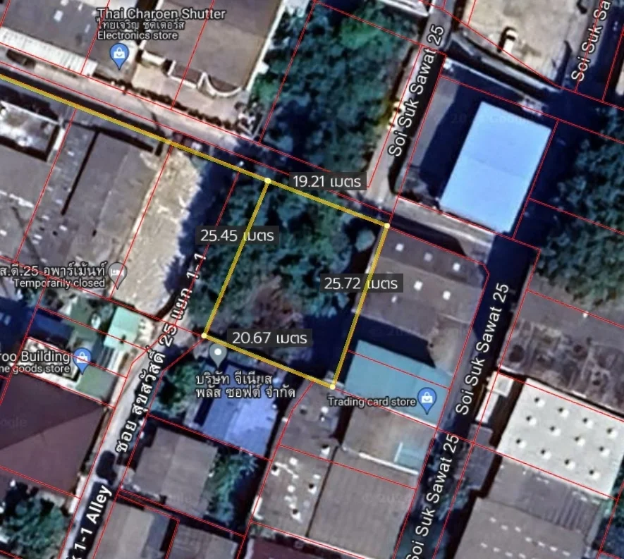 ขายที่ดินเปล่า ติดถนน 2 ด้าน 128 ตารางวา ตารางวาละ 100,000 บาท ซอยราษฎร์บูรณะ 16 ทะลุซอยสุขสวัสดิ์ 25 ราคา 12.8 ลบ. - image 3