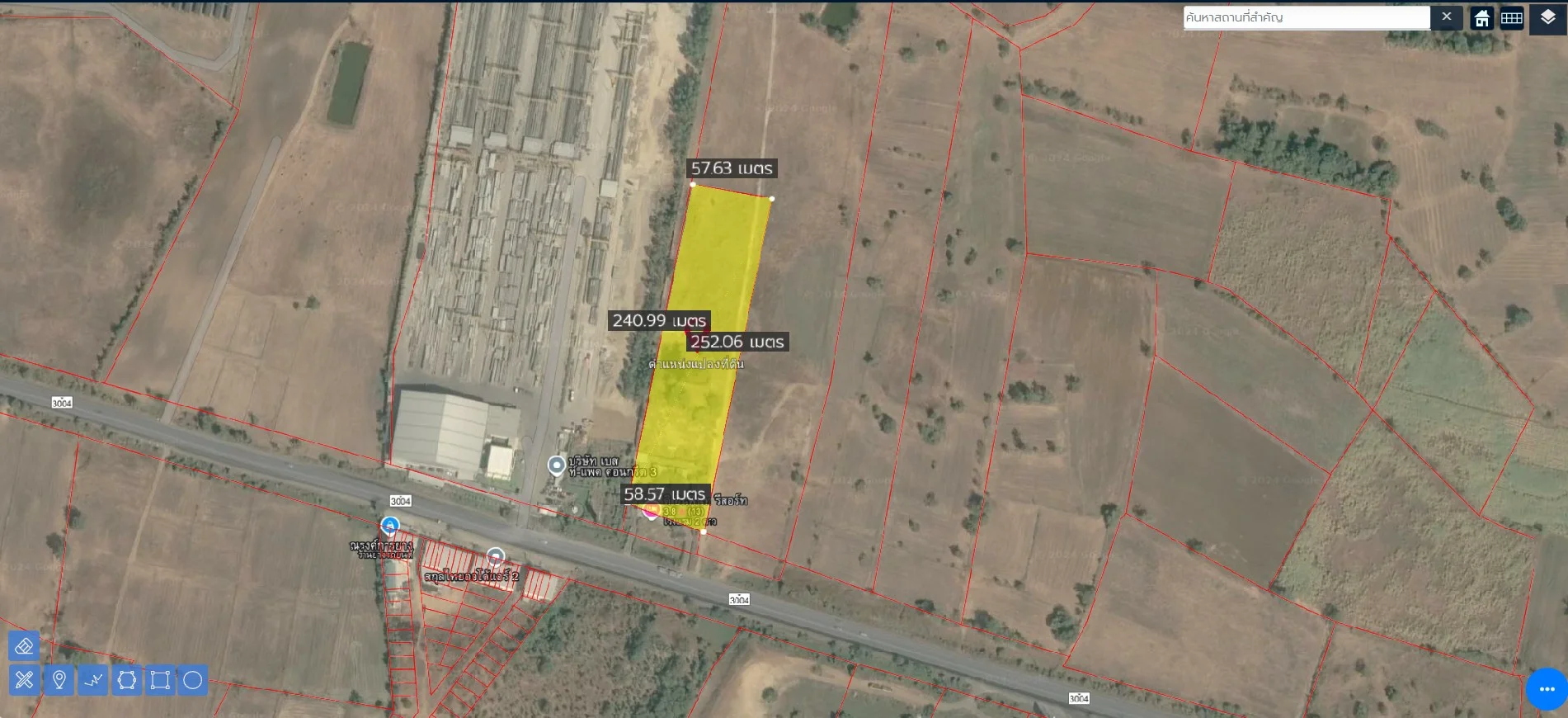 ที่ดินเปล่าทำเลดี ใกล้รีสอร์ท ต.พระนอน จ.นครสวรรค์ พื้นที่ 3 ไร่ กว้าง 252 ม. ลึก 58 ม. - image 8