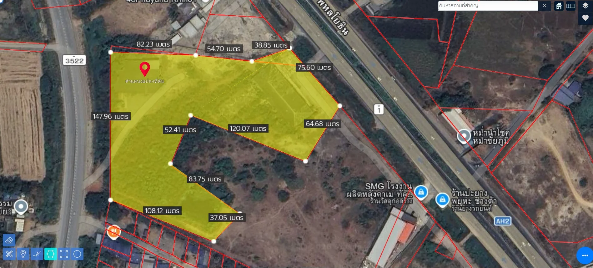 ที่ดินติดถนนสายเอเชีย 15-1-88 ไร่ ผังเมืองสีชมพู พยุหะคีรี นครสวรรค์ - image 5