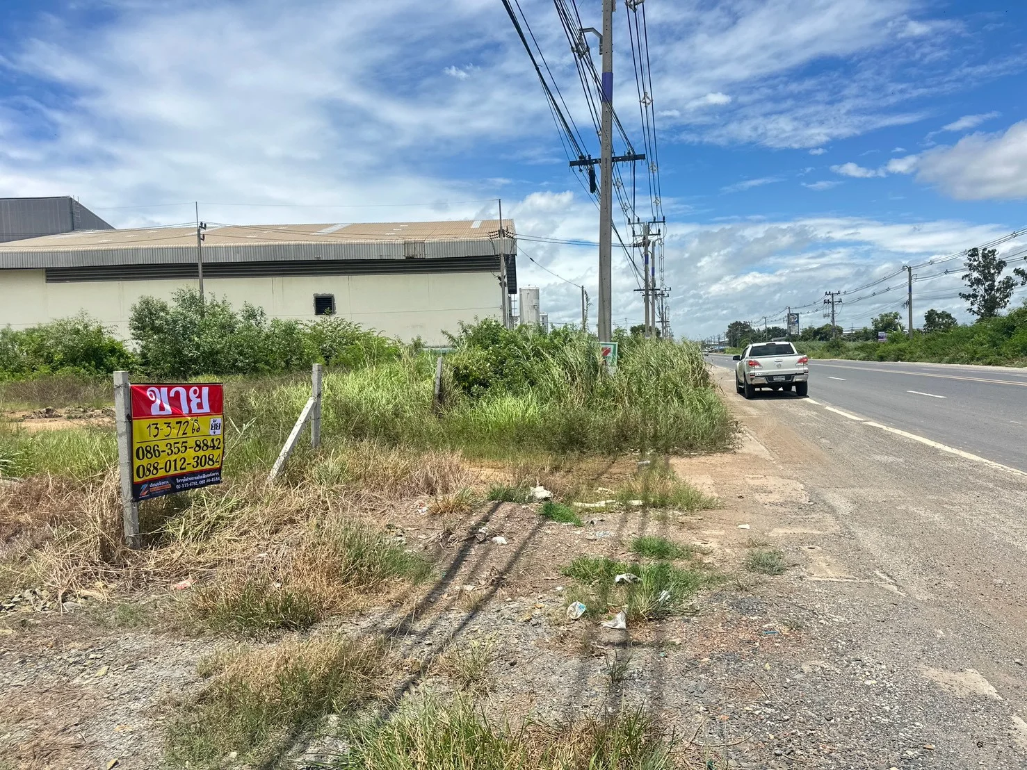 ขายที่ดิน 13-3-72 ไร่  ติดถนนตลาดปองพล คลองอุดมชลจร  เมืองฉะเชิงเทรา - image 4